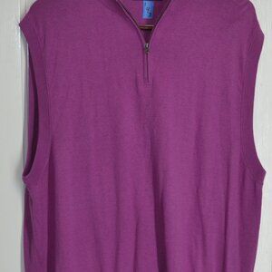 Paul Fredrick Quarter-Zip Vest, Lilac 3XL